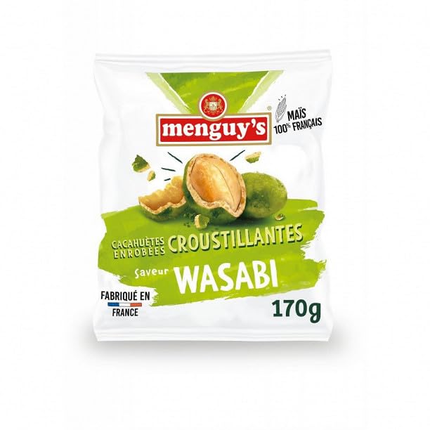 MENGUY'S Wasabi - Juego de 4 cacahuetes (170 g)