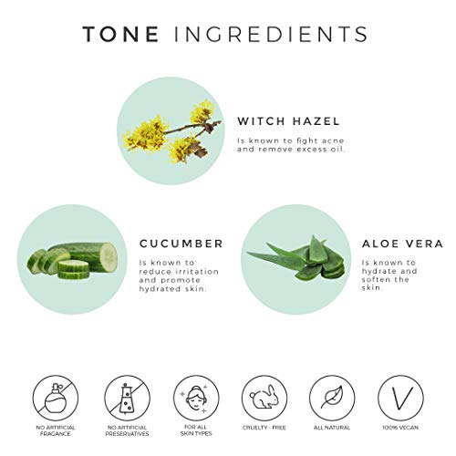 Muddy Body - Hydrating Facial Toner | Gentle Skin Care Toner - Restores Balance And Shrinks Pores After Face Wash - Alcohol Free Beauty Product With Aloe Vera, Witch Hazel, Cucumber (6.1 Fl Oz) #TOP4