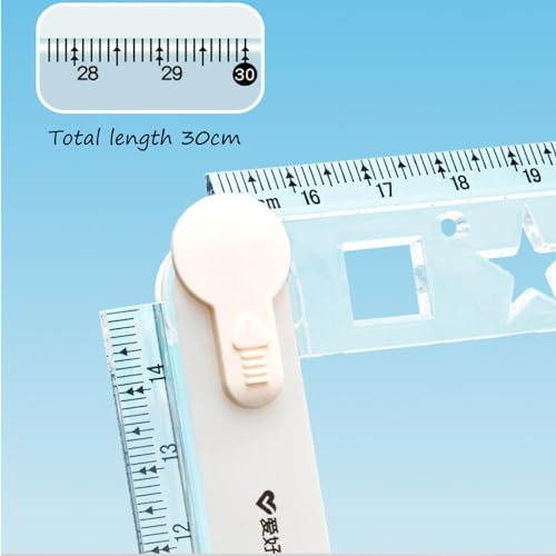 JCKD 3 Stück faltbares Lineal, Multifunktions-Klapplineal aus Kunststoff, faltbares Messlineal, geeignet für Schreibwaren für Studenten oder Bürobedarf/praktische Aufbewahrung (3 Farben)