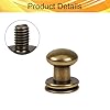 50 Sets Chicago Screws 8mm Ball Head Stud Screw Round Head Button Phillips Screw Stud Rivet, Leather Rivets Craft Belt for DIY Craft Leather Craft Repairs Decoration (Bronze) #2
