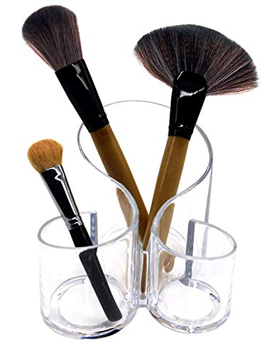 Image of Acrylic Cosmetic Storage Organizer Transparent Desk and Dressing Table Stand /Holder Nail Polish Lipstick Eyeliner Comb Beauty Makeup Brush and Jewelry Organisers