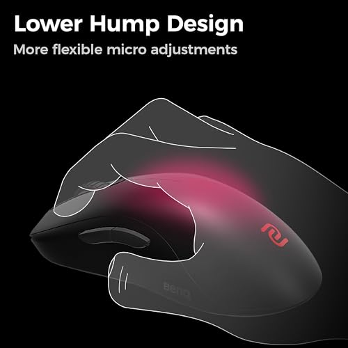 Image of BenQ Zowie FK2-DW Wireless Symmetrical Gaming Mouse for Esports (Medium)|65g Lightweight|4000Hz Polling Rate with Enchanced Receiver| Driverless Plug & Play - 7 Buttons |PAW 3950 Sensor |Extra Skates