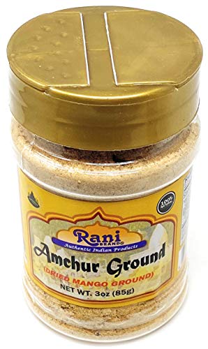 Rani Amchur (Mango) Ground Powder Spice 3Oz (85G) Pet Jar ~ All Natural, Indian Origin | No Color | Gluten Friendly | Vegan | Non-Gmo | No Salt Or Fillers #TOP6