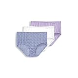 Jockey Women's Underwear Supersoft Brief - 3 Pack, Crochet Tile/Soft Lilac/White, 9