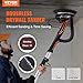 VEVOR Drywall Sander, 800W Brushless Motor Electric Sander, Variable Speed 1000-2300 RPM, Foldable Ceiling Sander with Double-Deck LED Lights, Extendable Handle, 12 Sanding Discs