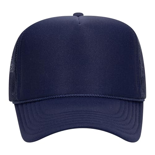 Image of OTTO Polyester Foam Front 5 Panel High Crown Mesh Back Trucker Hats in 97, Bulk, Wholesale