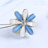 Photo Gallery voanzo 4 pezzi fiore a otto petali magnete fibbia per tende cinghie per tende corda per cravatta cravatta magnetica in pizzo senza punzoni (blu) Photo Gallery voanzo 4 pezzi fiore a otto petali magnete fibbia per tende cinghie per tende corda per cravatta cravatta magnetica in pizzo senza punzoni (blu)