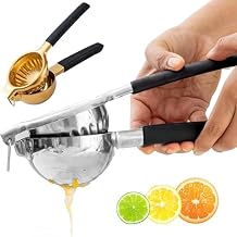A Bar Above Hand Juicer, Hand Press Juicer For Cocktails, Heavy Duty Stainless Steel, Lemon Squeezer, Grapefruit Juicer Bowl, Dishwasher Safe Juice Press, Citrus Squeezer, Home Bars, Silver