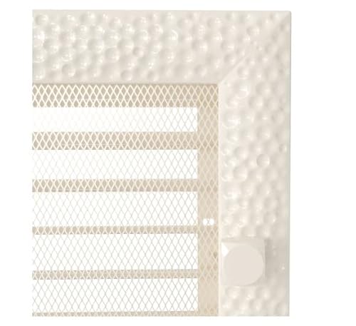 Kratki Lüftungsgitter Dekoratives Gitter für Kaminefür Pulverbeschichteter Edelstahl Leicht 15,2x45,6x4,5 cm Cremefarbene Venus mit Jalousien Lamellen