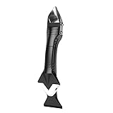 (Black) Caulk Remover Tool Kit, Grout Removal & Sealant Finishing Scraper Set for Bathroom Kitchen Tile Joints Repair