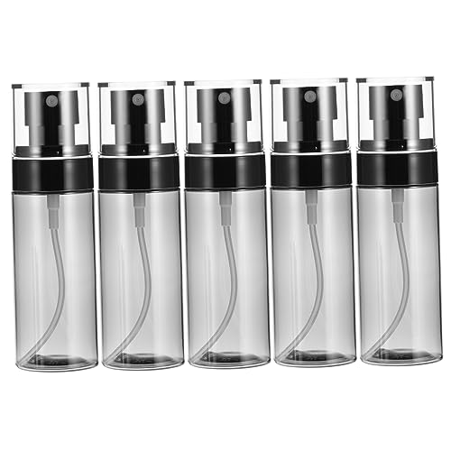 Ipetboom 5 Piezas Neblina Botella De Spray De Aceite Esencial Botella De Almacenamiento Botella De Bomba De Espuma Dispensador Cosmético Mini Botellas De Pulverización Black El Plastico