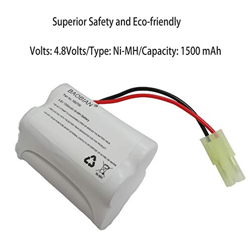 BAOBIAN XB2700 V2930 V2700Z VAC-XB2700 V2700 Replacement Battery 4.8V 1500mAh Ni-Mh Compatible with Euro Pro Shark Vacuum Carpet and Carpet Sweeper by BAOBIAN - Image 4