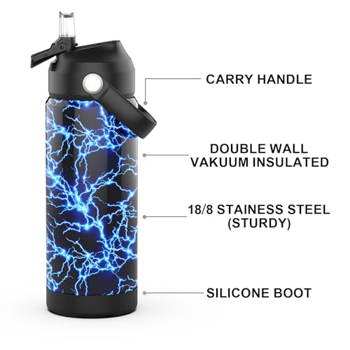 Kiocko KWB-2024 Kids Insulated Water Bottle With Straw,18Oz Kids Cups With Stainless Steel Leak Proof thumb #2