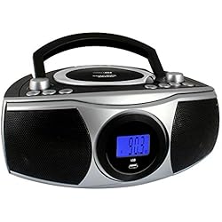 HANNLOMAX HX-315CD Portable CD/MP3 Boombox, AM/FM Radio, Digital Radio Frequency, Bluetooth, USB Port for MP3 Playback, LCD Display,Aux-in, AC/DC Power Source (Black)