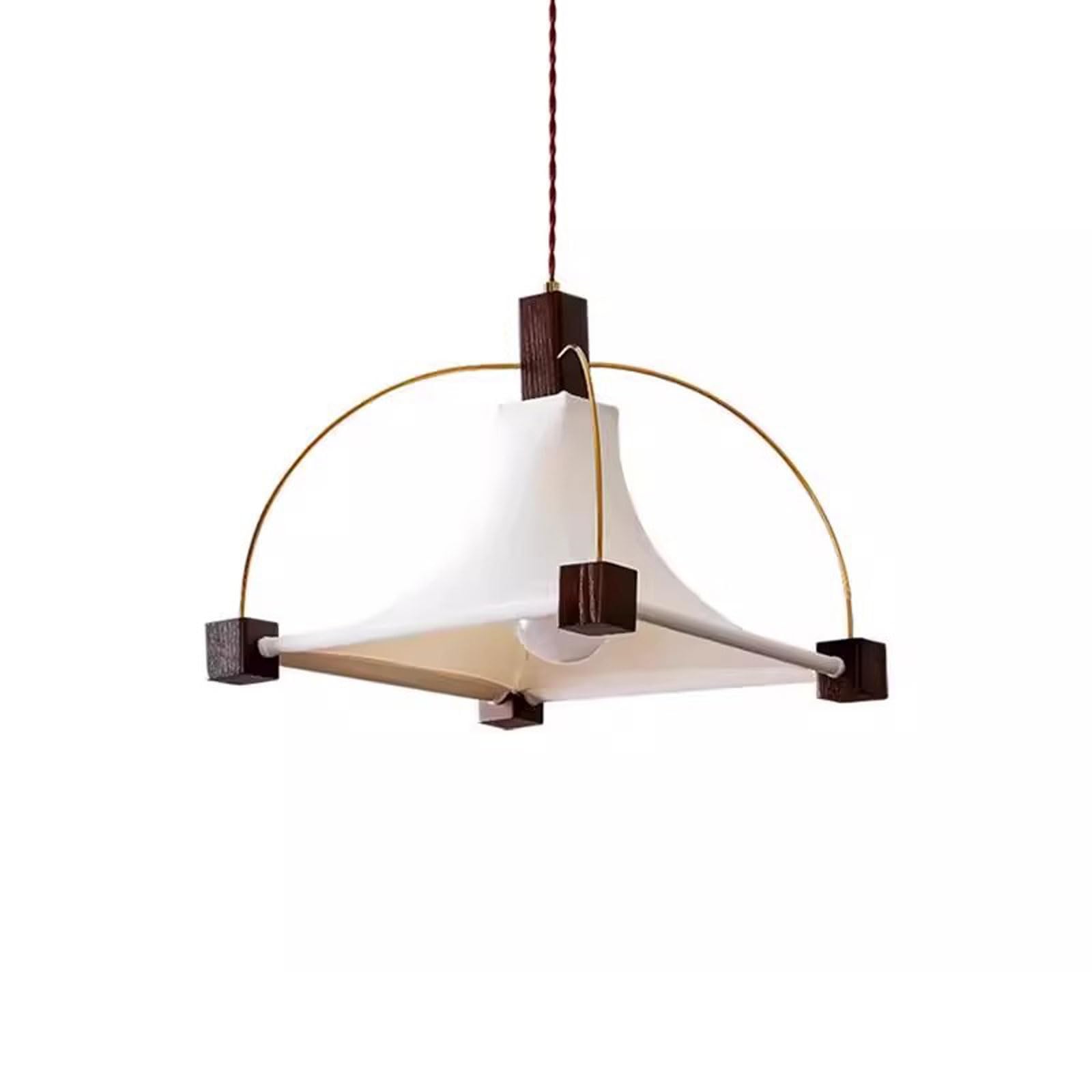 19,69-calowa lampa wisząca do salonu z materiału, kreatywna, w kształcie namiotu, E26, ciepłe światło, regulowana, odpowiednia do gabinetu, herbaciarni, kuchennej wyspy