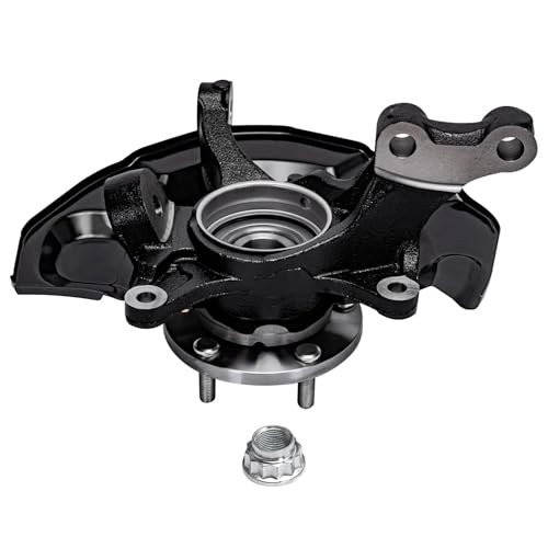 Image of Detroit Axle - 2.4L Front 2pc Steering Knuckles for 2007 2008 2009 Toyota Camry, 2 Steering Knuckles & Wheel Bearing Hubs Assembly Replacement