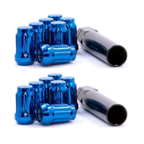 Dryowre 2 Set of - 20 Blue Lug Nuts Spline Tuner Bulge