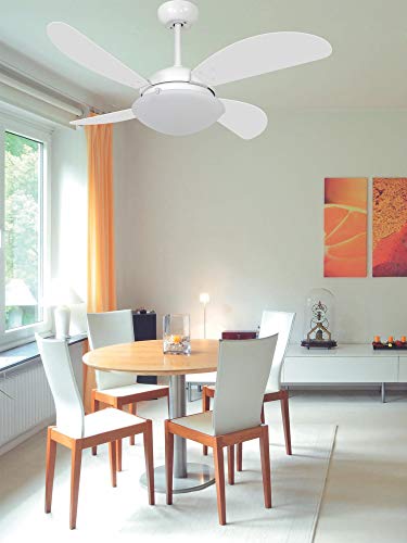 Ventilador De Teto 4 Pás Premium Fly Volare Volare 110v Branco