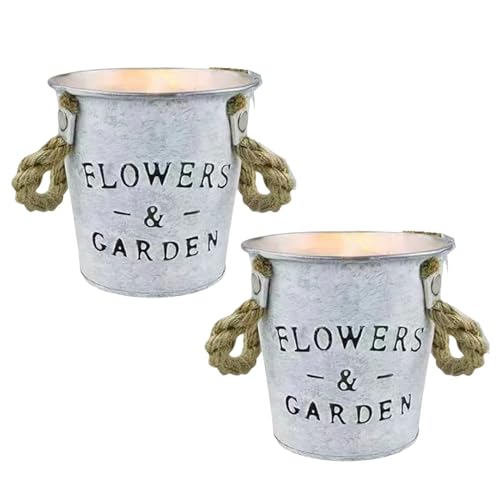 Velas perfumadas de Navidad con barril grande, vela perfumada de citronela, vela de cera de soja para fiestas al aire libre con regalo de mano (blanco, talla única)