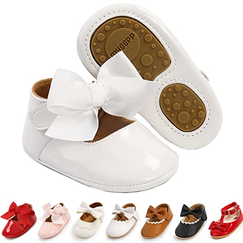 Baby Girls Mary Jane Flats Shoes With Bowknot Princess Wedding Party Dress Shoes Soft Sole Non Slip Infant Toddler First Walking Shoes #TOP23