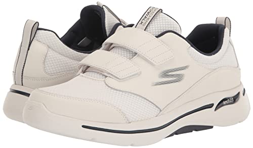 Skechers Men's Gowalk-Athletic Hook And Loop Walking Shoes | Two Strap Sneakers | Air-Cooled Foam, White/White/Navy, 16 X-Wide #TOP6