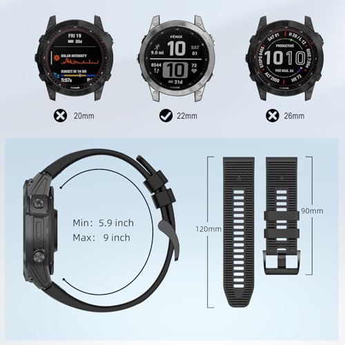 Correa Quickfit 22mm compatible Garmin Fenix 8 y otros miniatura 4