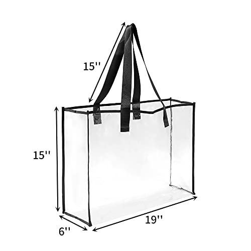 Clear Tote Bag, Larger Transparent Handbag for Beach, Gym, Sports Game, Concert, Security, Work, Shopping, Adult3