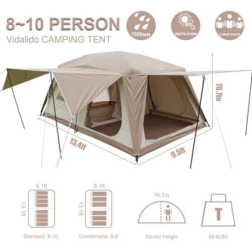 Vidalido 8-10 Person Camping Tent の商品画像 4