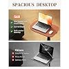 SAIJI Swivel Top TV Tray, Adjustable Height & Large Size & Heavy Duty Side Table for Couch, Sofa, Bed, Recliner, Living Room, C Shaped End Table for Eating, Dinner or Laptop, Small Spaces