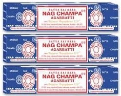Satya Sai Baba Nag Champa Incense Sticks - Agarbatti 3 Pack: Divine Essence