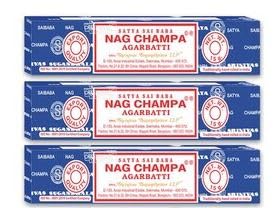 Satya Sai Baba Nag Champa Incense Sticks - Agarbatti 3 Pack: Divine Essence