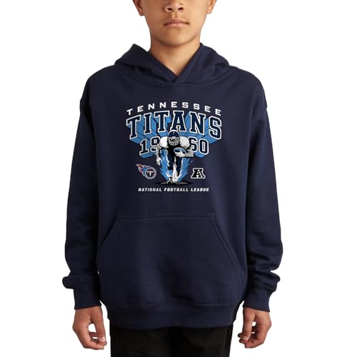 Junk Food NFL - Tennessee Titans - Halfback Blast - Officially Licensed Youth Pullover Fleece Hoodie for Boys and Girls