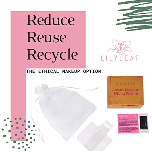 Lilyleaf Handheld Makeup Mixing Palette - Transparent Hand Tray For Mixing Foundation - Clear Acrylic Blending Plate For Makeup Lovers And Professionals With Cute Storage Bag (M) #TOP6