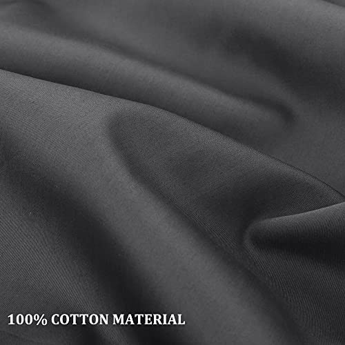 PiccoCasa Pillowcases 2 Pack Cotton Pillow Cases with Zipper Closure Soft & Comfortable Pillow Cases 50x75cm Dark Grey - Image 4
