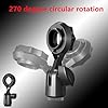 2 Pcs Adjustable Mic Shock Mount Microphone Holder Clip Mic Stand Adapter Compatible with Stand Devices with 3/8 Conversion Nut for Microphone Stands #2