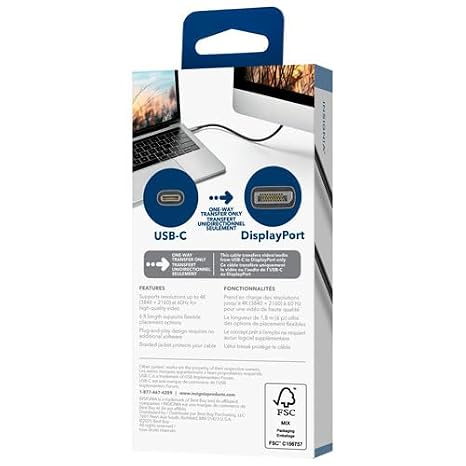INSIGNIA USB-C to DisplayPort Cable (6 ft)