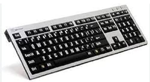 Logickeyboard Large Print Computer Usb Wired Keyboard Slim Compatible With Pc - Part Number Lkbu-Lprntwb-Ajpu-Us #TOP4