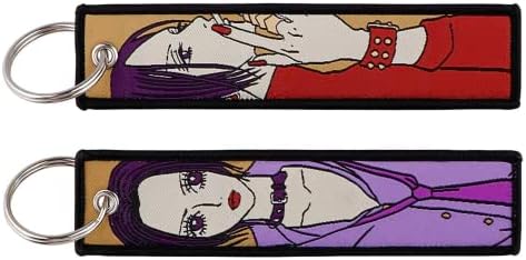 Pinstant NANA Osaki Komatsu Anime Manga Keychain Key Tag Chain Fob Ring, Black, 5.1 inches