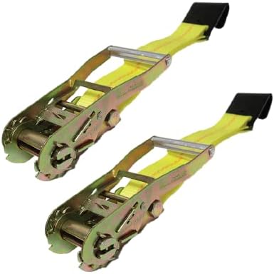 Boxer 2IN. x 1FT. Flat Hook Ratchet Replacement End 2 Pack, Made for Heavy Duty 1 to 2 in. Ratchet Straps, for Flatbed Trucks and Trailers 10,000 LBS