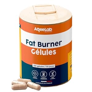 Bruleur de graisse • Carnitine CARNIPURE® – Thé vert – Guarana • 1 mois • Déstockage des graisses – Boost du métabolisme – Énergie • Testé en laboratoire • Made in FR • Aqeelab