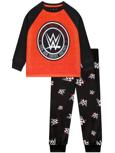 Image of WWE Long Sleeve Boys Pyjamas, Ages 5 To 13 Years, 5-6 Years Red