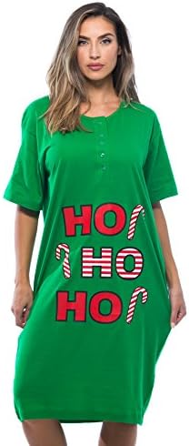 4361-103-2X Just Love Short Sleeve Nightgown / Sleep Dress for Women / Sleepwear,Green - Ho Ho Ho