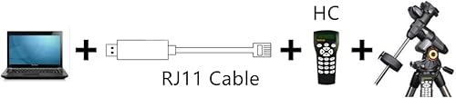 Miniatura 5 de Cable de control RJ11 para Skywatcher HC, cable de consola USB a RJ11 para controlador manual Skywatcher y Celestron NexStar 127SLT (6 pies/5.9 ft).