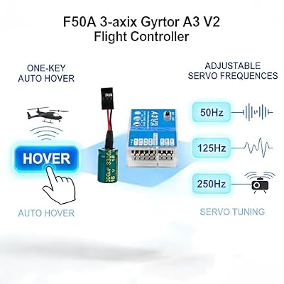 Flight Controller Stabilizer, RC Flight Controller, F50A 3-Axle Gyro A3 V2 Flight Controller Stabilizer System for RC Fixed-Wing Airplane, RC Model Vehicle Parts & Accs Suitable for Beginners