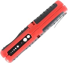 Pelacables, cortadores de cables portátiles, alicates multifuncionales, resistentes y duraderos, resorte integrado, antideslizante, pelacables con mango ergonómico (rojo)