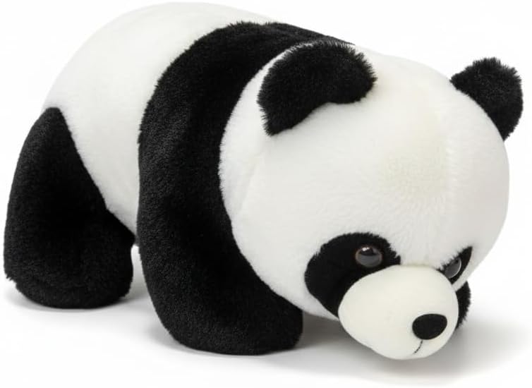 Sleeping Panda Soft Toy Plush Teddy Bear | Cute Panda Stuffed Animal for Kids | Super Soft & Cuddly | Baby Boys Girls Gift | Home & Bed Decor (1, Black and White, 40 cm)