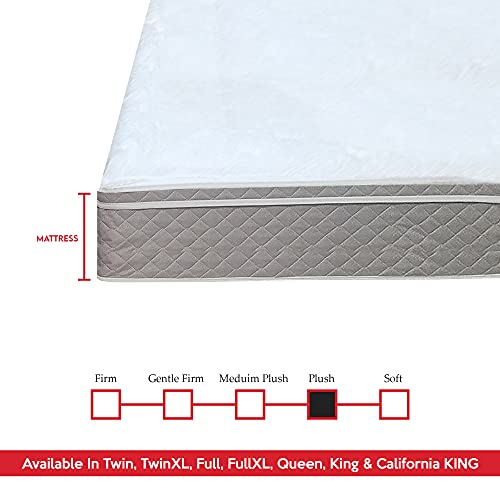 Greaton, 10-Inch Meduim Plush Eurotop Pillowtop Innerspring Mattress, California King #TOP3