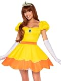 Leg Avenue Womens 4 Pc Sunflower Princess Costume, Includes Sequin Trimmed Dress, Pin-on Broach, Gloves, and Crown, X-LARGE, Yellow/Orange
