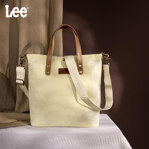 Image of Montana West x Lee Tote Bag for Women Waxed Canvas Top Handle Handbags with Leather Handle and Strap