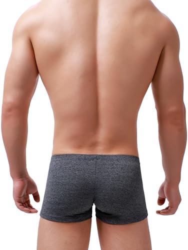 iKingsky Men's Stretch Bulge Boxer Briefs Sexy U-hance Pouch Shorts Soft Low Rise Trunk Under Panties for Men4